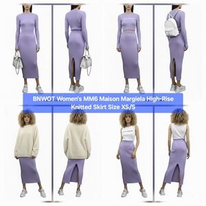 BNWOT Women's MM6 Maison Margiela High-Rise Knitted Skirt Size XS/S